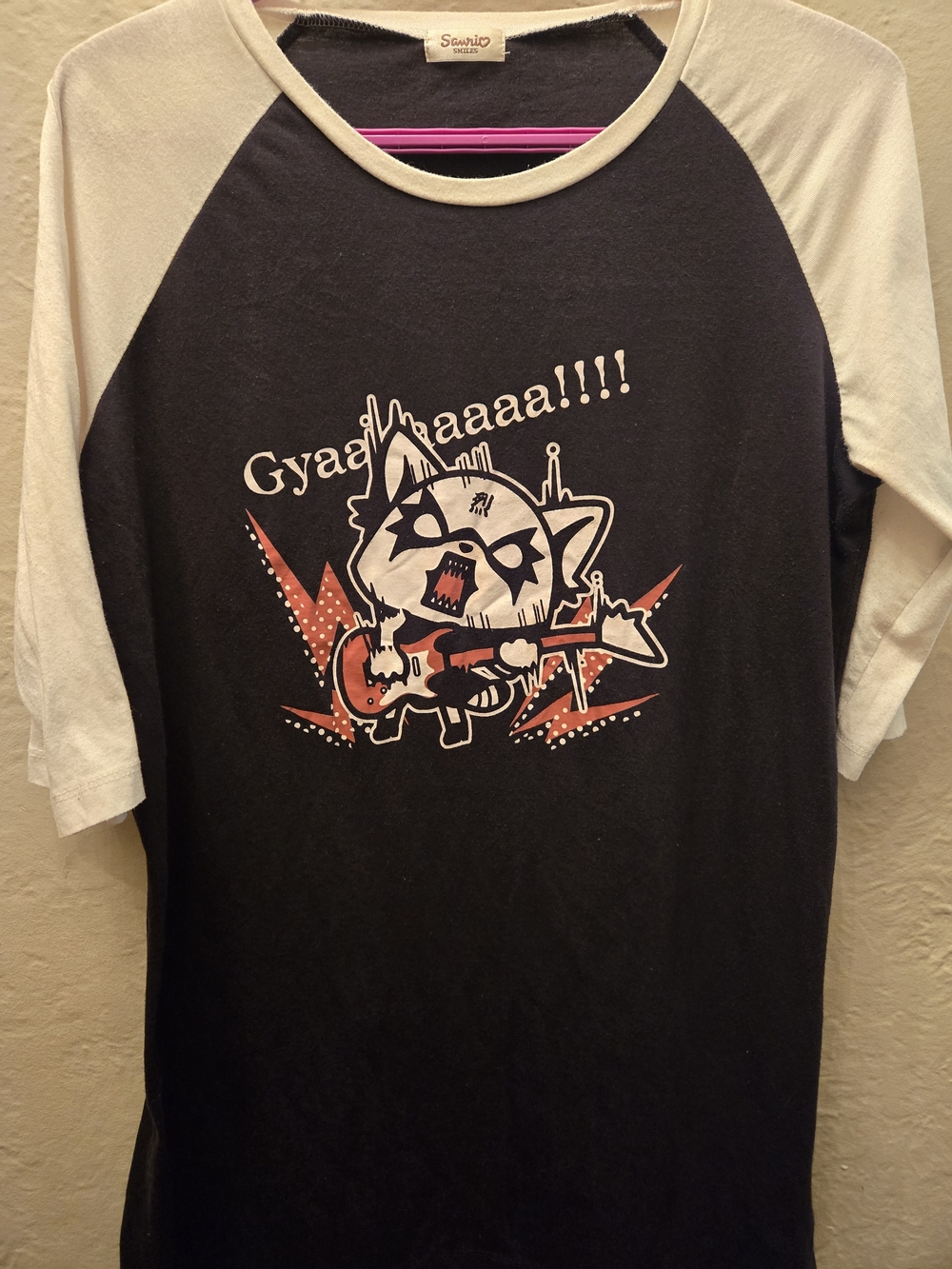 Sanrio Smiles Punk Graphic Tunic Dress Raglan Kawaii Alt Aggretsuko Style Y2K